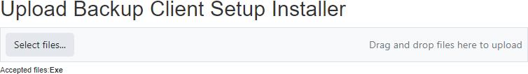 Upload Backup Client Setup Installers